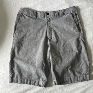 Lululemon Commission shorts. Grey color, 11 inch inseam and large 33/34 waist.